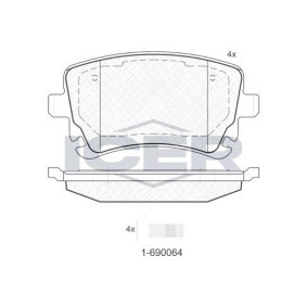 Compre Pastilhas de travão da ICER 181674-204 a um preço baixo por 30,82 €
