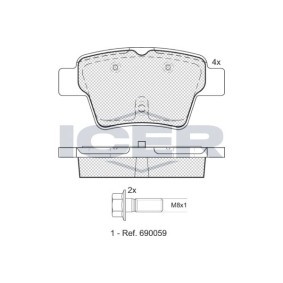 Achetez des Plaquettes de frein ICER 181729-701 à prix pour 25,05 €