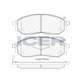 Achetez des Plaquettes de frein ICER 181876 à prix pour 42,61 €