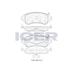 Bremsbeläge für CITROËN von ICER