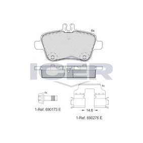 Bremsbeläge für MERCEDES-BENZ von ICER
