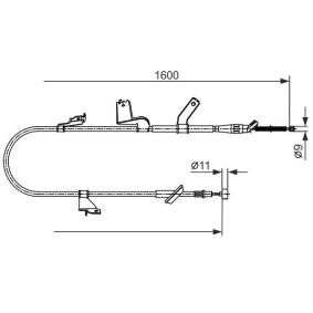 Handbremsseil für VAUXHALL von BOSCH