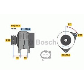 Køb Generator af BOSCH 0 124 525 216 til den lave pris 5567,15 DKK