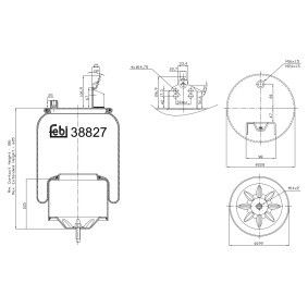 Federbalg, Luftfederung 38827 VOLVO von FEBI BILSTEIN