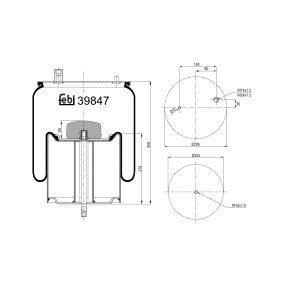 Federbalg, Luftfederung 39847 RENAULT TRUCKS von FEBI BILSTEIN