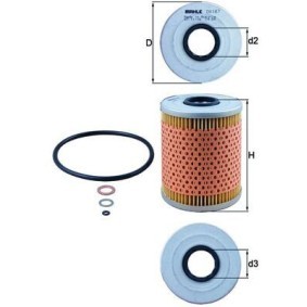 Compre Filtro de óleo da KNECHT OX 187D a um preço baixo por 13,82 €