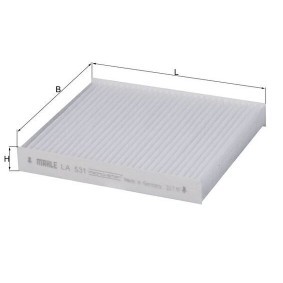 Innenraumfilter LA 531 von KNECHT günstig für 25,52 € online kaufen