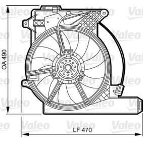 Halter, Kühlerlüfter des Herstellers VALEO - Originalware Artikelnummer: 696386