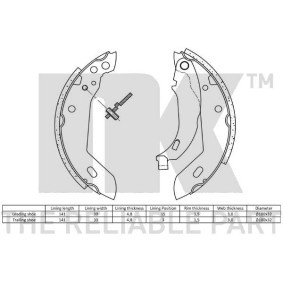 Bremsbackensatz 2737427 von NK günstig für 15,77 € online kaufen