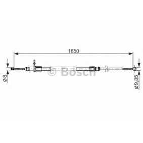 Handbremsseil des Herstellers BOSCH - Originalware Artikelnummer: 1 987 482 255
