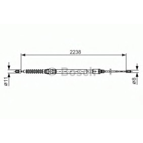 Compre Cabo de freio de mão de BOSCH online para 508 I SW Van / Carrinha (8E_) a preços moderados