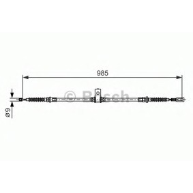 Handbremsseil des Herstellers BOSCH - Originalware Artikelnummer: 1 987 482 396