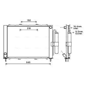 Kühler des Herstellers AVA COOLING SYSTEMS - Originalware Artikelnummer: RTM497