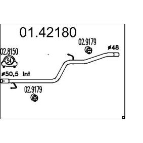 Køb Udstødningsrør af MTS 01.42180 til den lave pris 446,26 DKK