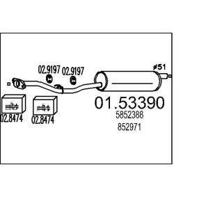Mittelschalldämpfer 01.53390 von MTS günstig für 74,90 € online kaufen