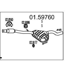 Comprar Silenciador intermedio de MTS 01.59760 a bajo precio de 119,14 €