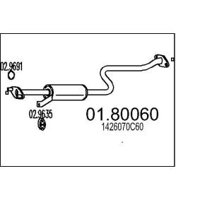 Acquista Marmitta centrale da MTS 01.80060 a buon mercato per soli 51,79 €