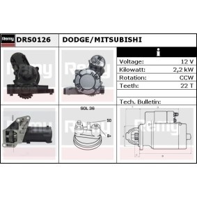 Köp Startmotor av DELCO REMY DRS0126 till det låga priset 7819,23 kr