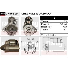 Anlasser für DAEWOO von DELCO REMY