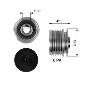 Köp Frihjulskoppling, generator av GATES OAP7106 till det låga priset 539,36 kr