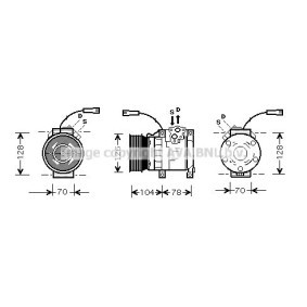 Achetez des Compresseur de climatisation PRASCO AUK168 à prix pour 911,43 €