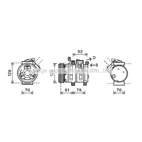 Klimakompressor DWK099 SSANGYONG von PRASCO