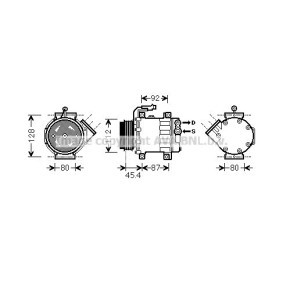 Achetez des Compresseur de climatisation PRASCO FTK366 à prix pour 527,94 €