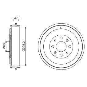 Bremstrommel für FIAT von BOSCH