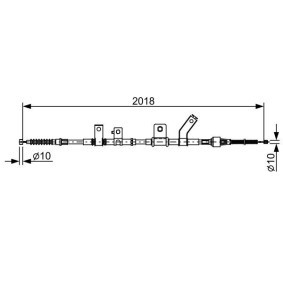 Handbremsseil 1 987 482 516 von BOSCH günstig für 30,98 € online kaufen