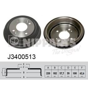 Compre Tambor de travão da NIPPARTS J3400513 a um preço baixo por 34,54 €