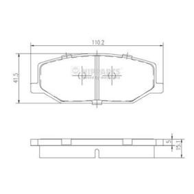 Achetez des Plaquettes de frein NIPPARTS J3608003 à prix pour 30,33 €