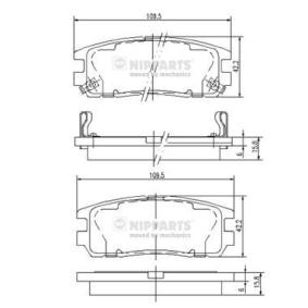 Achetez des Plaquettes de frein NIPPARTS J3619001 à prix pour 32,74 €