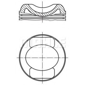 Kolben für PORSCHE von MAHLE ORIGINAL