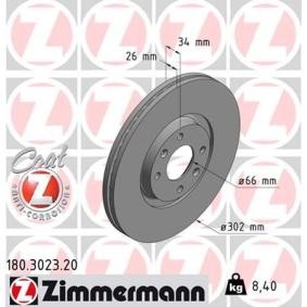 Bremsscheibe 180.3023.20 von ZIMMERMANN günstig für 63,05 € online kaufen