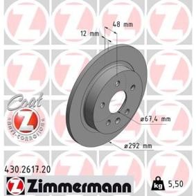 Bremsscheibe 430.2617.20 von ZIMMERMANN günstig für 48,03 € online kaufen