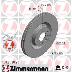Bremsscheibe 430.2620.20 von ZIMMERMANN günstig für 80,34 € online kaufen