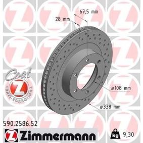 Bremsscheibe 590.2586.52 von ZIMMERMANN günstig für 117,44 € online kaufen