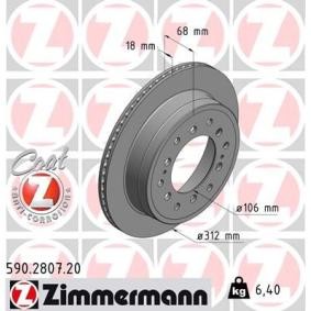 Bremsscheibe 590.2807.20 von ZIMMERMANN günstig für 66,05 € online kaufen