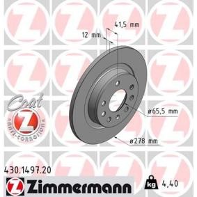 Bremsscheibe 430.1497.20 von ZIMMERMANN günstig für 38,87 € online kaufen