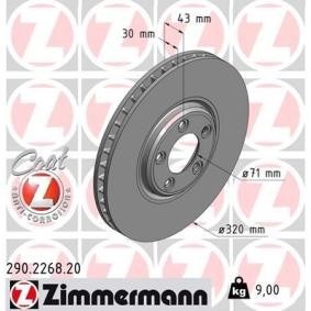 Compre Disco de travão da ZIMMERMANN 290.2268.20 a um preço baixo por 76,45 €