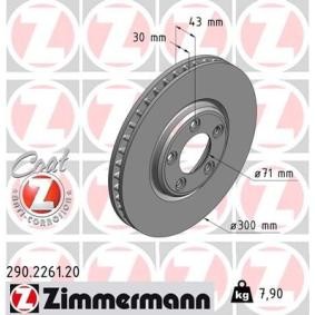 Compre Disco de travão da ZIMMERMANN 290.2261.20 a um preço baixo por 59,15 €