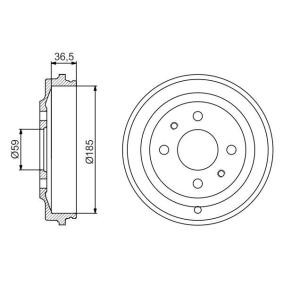 Bremstrommel für FIAT von BOSCH
