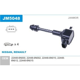 Zündspule JM5048 von JANMOR günstig für 28,37 € online kaufen
