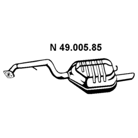 Kjøp Bakre eksospotte av EBERSPÄCHER 49.005.85 til den lave prisen 4789,96 NOK