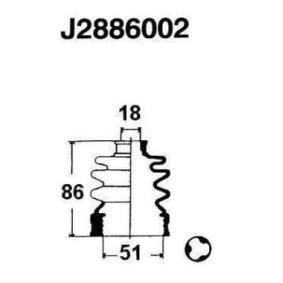 Achsmanschette des Herstellers NIPPARTS - Originalware Artikelnummer: J2886002