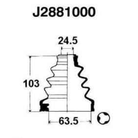 Faltenbalgsatz, Antriebswelle J2881000 von NIPPARTS günstig für 17,74 € online kaufen