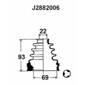 Faltenbalgsatz, Antriebswelle J2882006 von NIPPARTS günstig für 20,32 € online kaufen