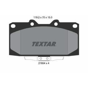 Compre Pastilhas de travão de TEXTAR online para SKYLINE (R34) a preços moderados