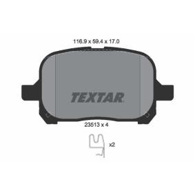 Compre Pastilhas de travão de TEXTAR online para CAMRY SOLARA Cabriolet (MCV2_, SXV2_) a preços moderados
