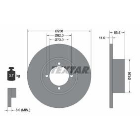 Achetez des Disque de frein TEXTAR 92005400 à prix pour 22,05 €